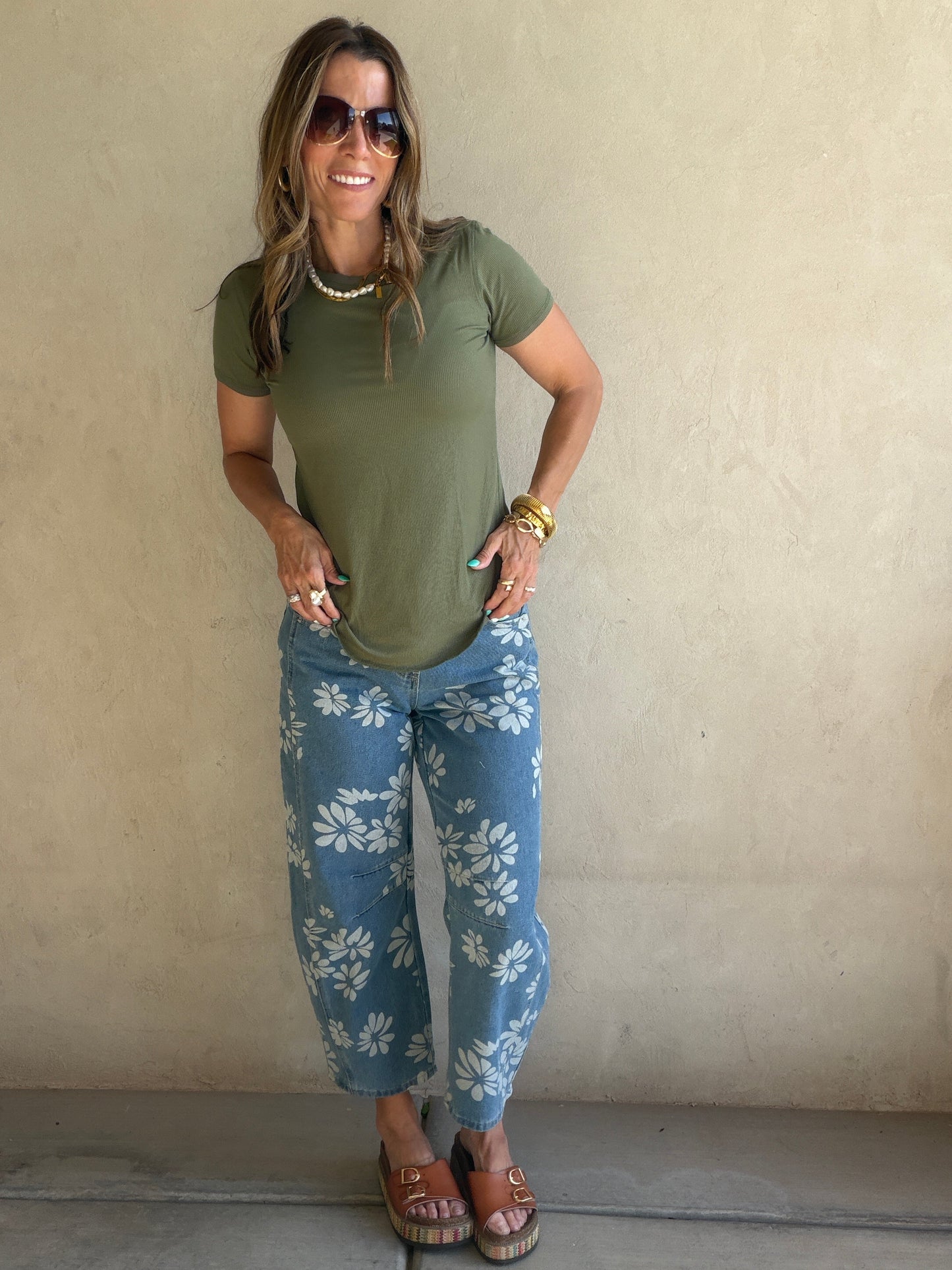 Sonny Ribbed Top in Olive