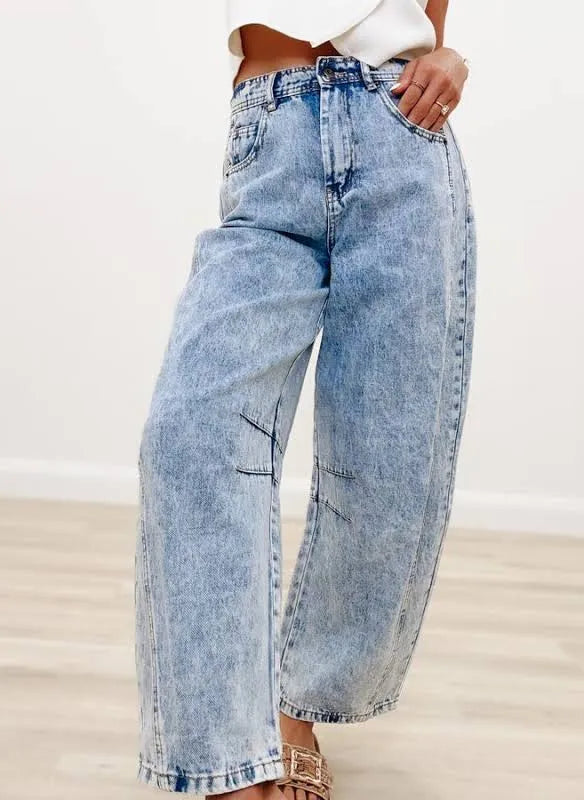 Annika barrel Jeans in Acid Wash