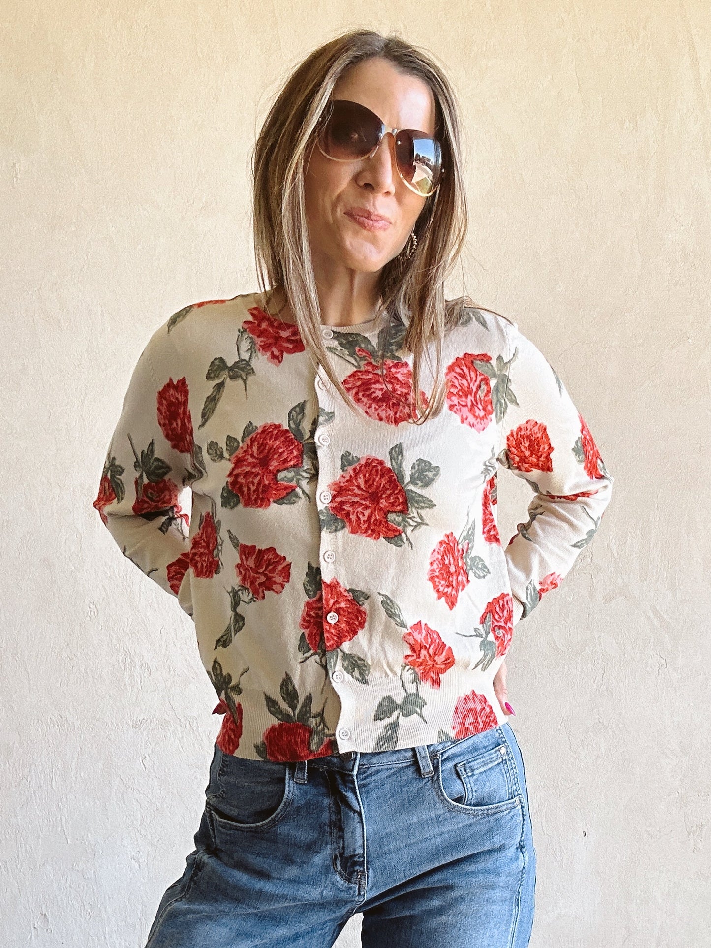 Sharissa Rose Cardigan in Cream