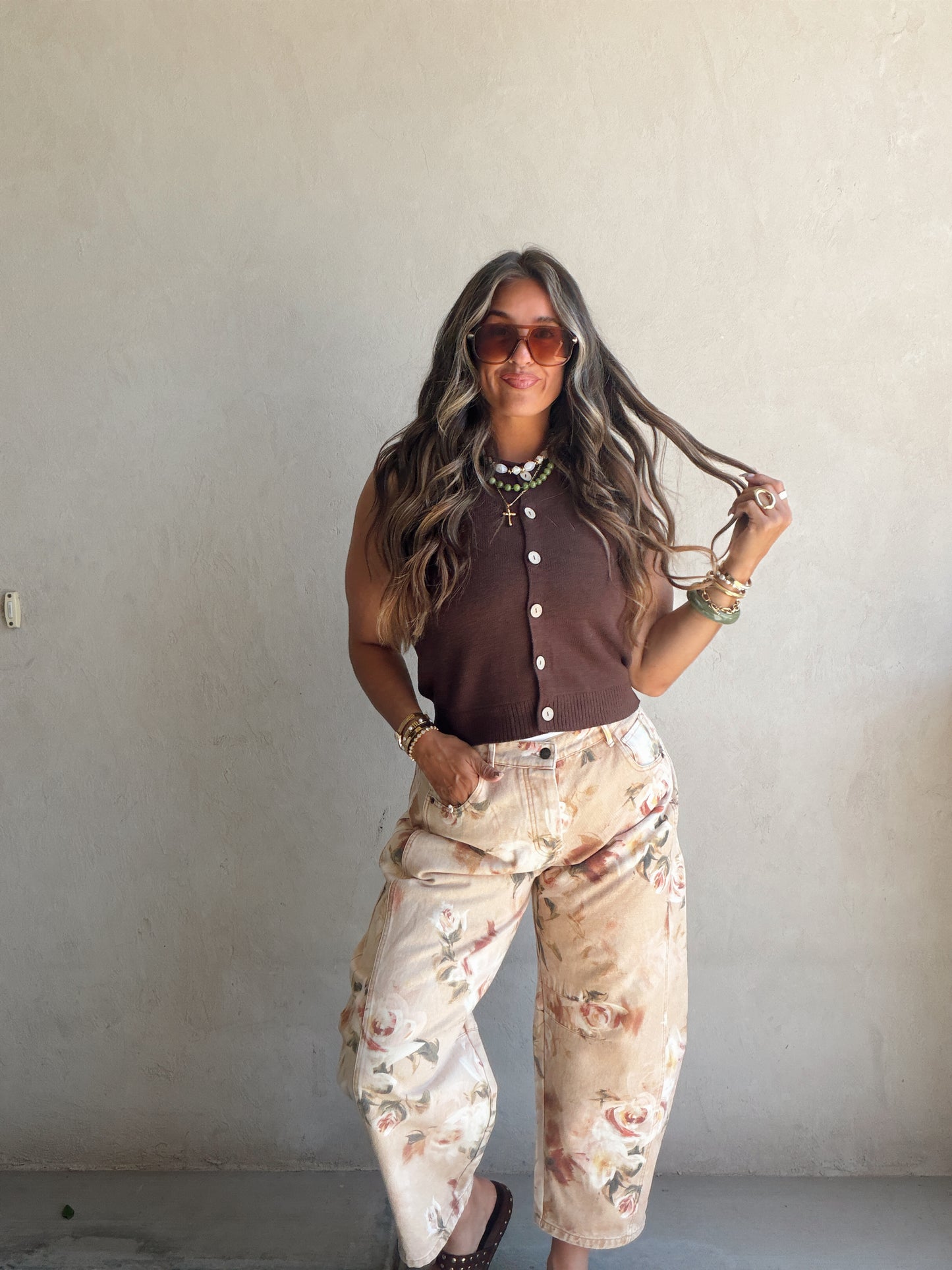 Vera Floral Barrel Jeans
