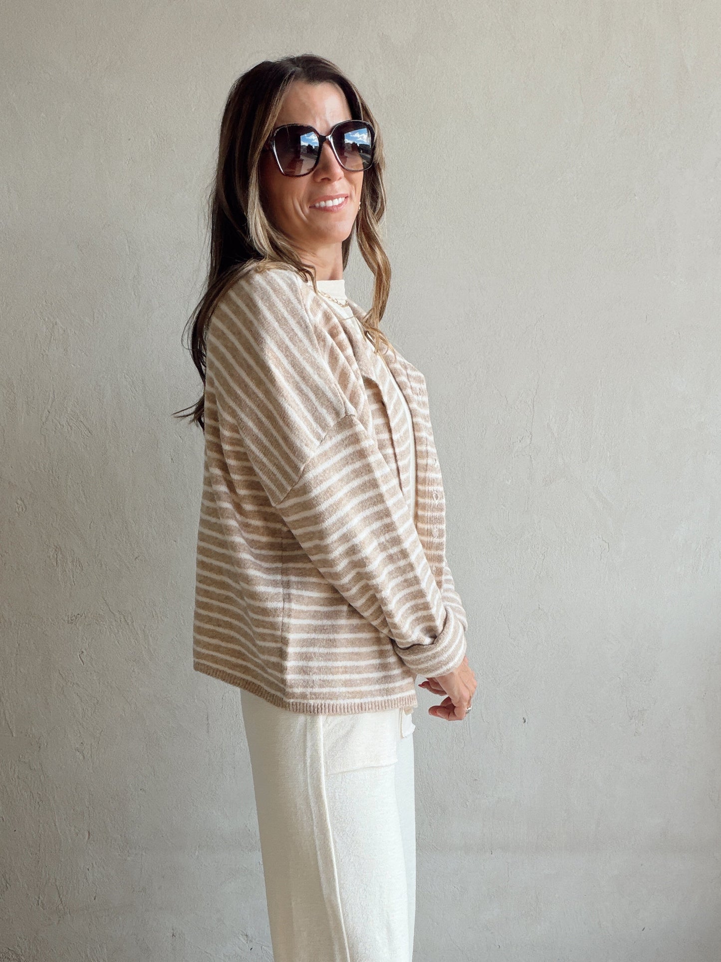 Bridget Cardigan in Light Mocha