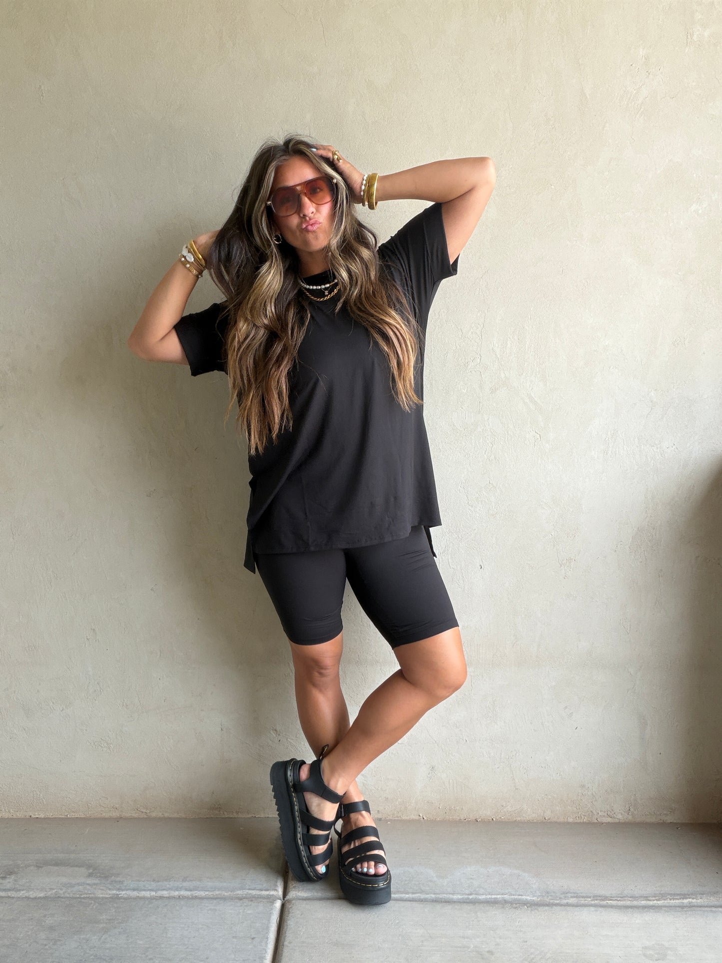 Jillian Heavenly Biker Set in Black