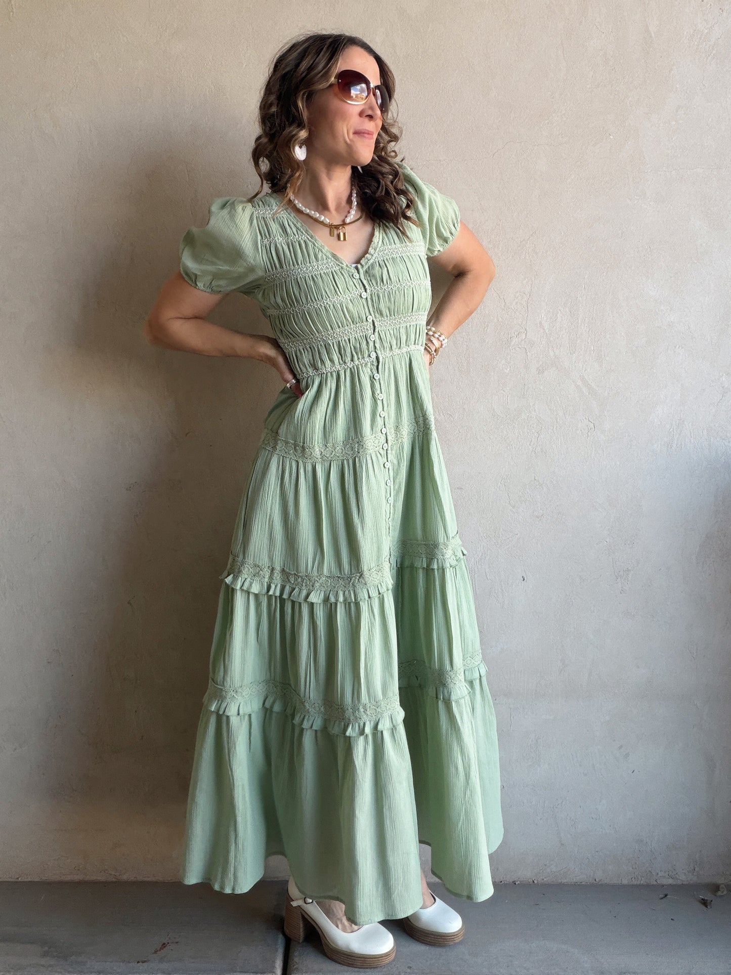 Brandy Dress in Green
