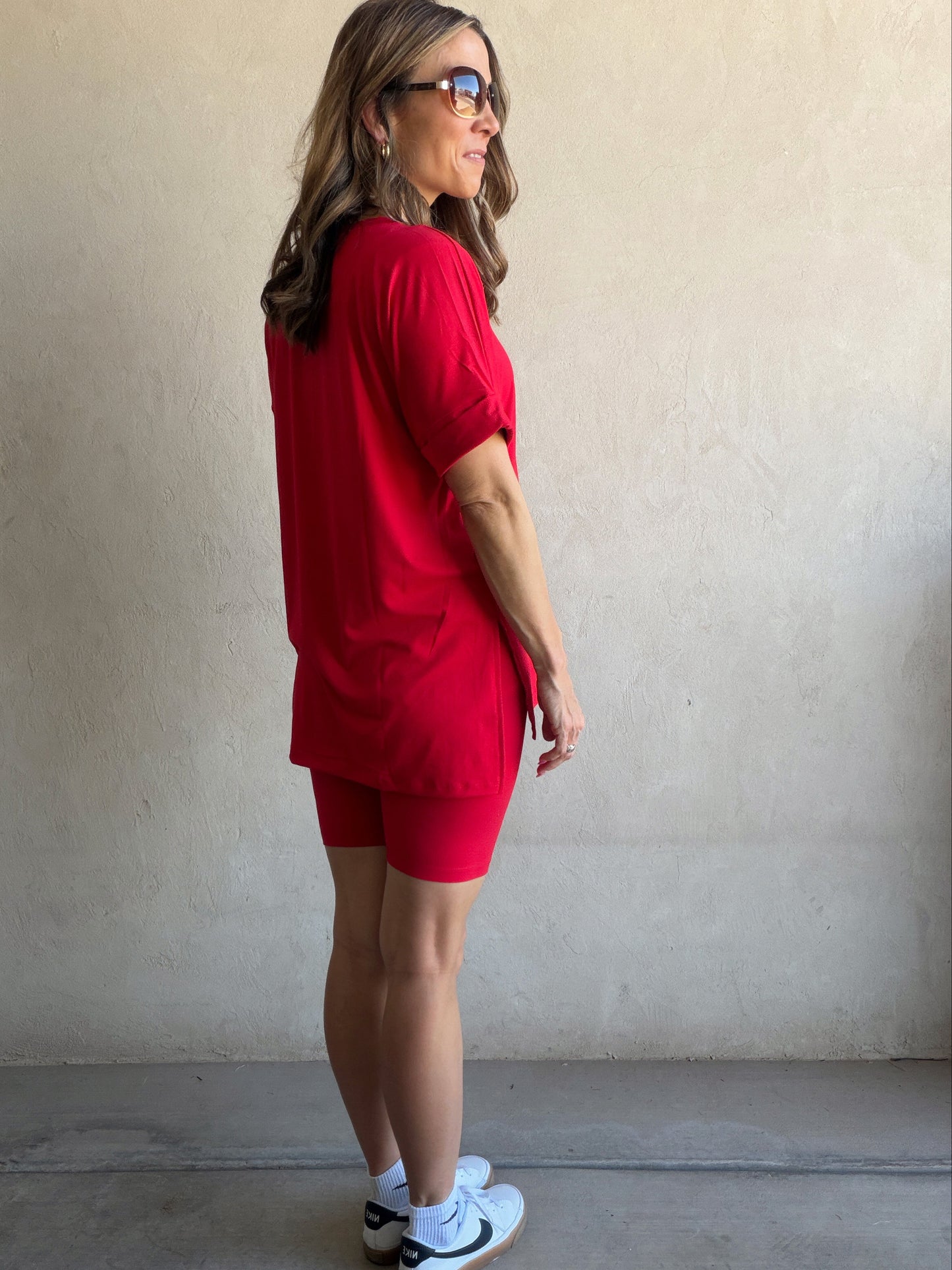 Jillian Heavenly Biker Set in Red