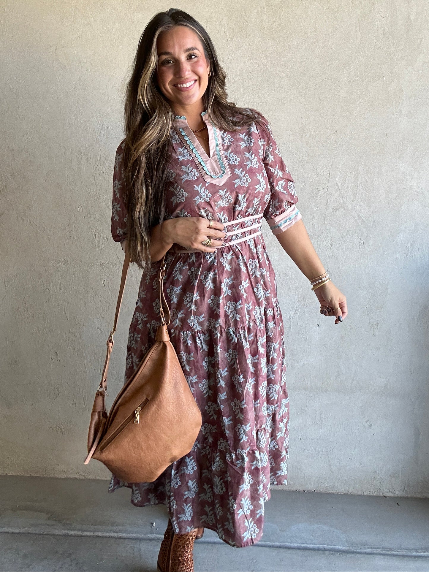 Kate Dress in Mineral Washed Mauve