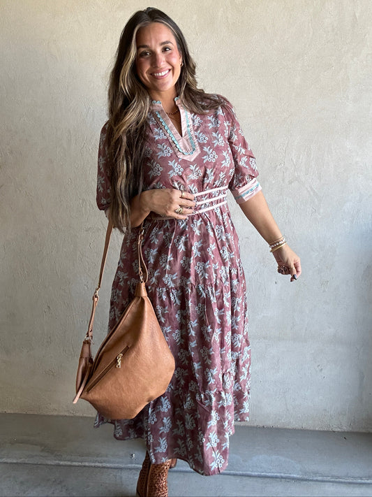 Kate Dress in Mineral Washed Mauve