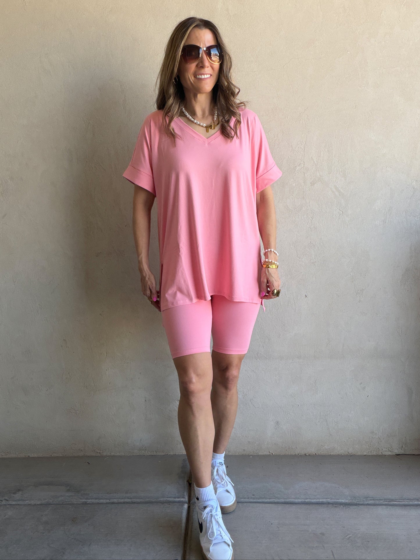 Jillian Heavenly Biker Set in Pink