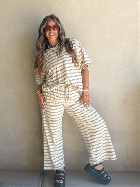 Josie Set in Oatmeal & Charcoal
