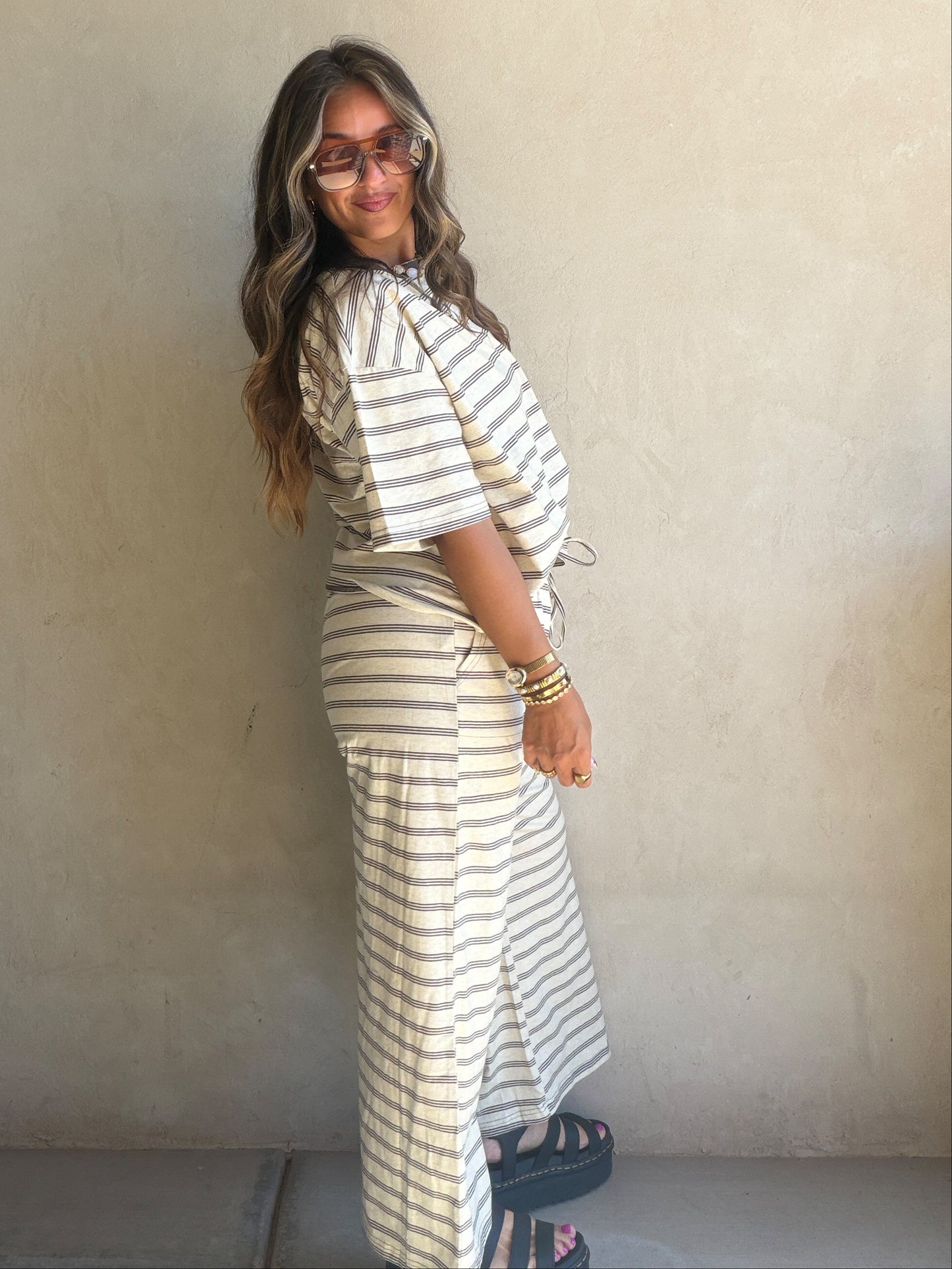 Josie Set in Oatmeal & Charcoal