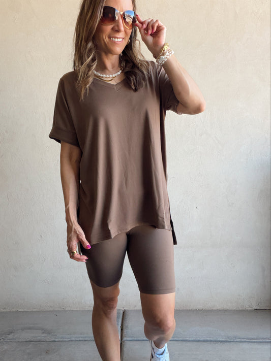 Jillian Heavenly Biker Set in Brown