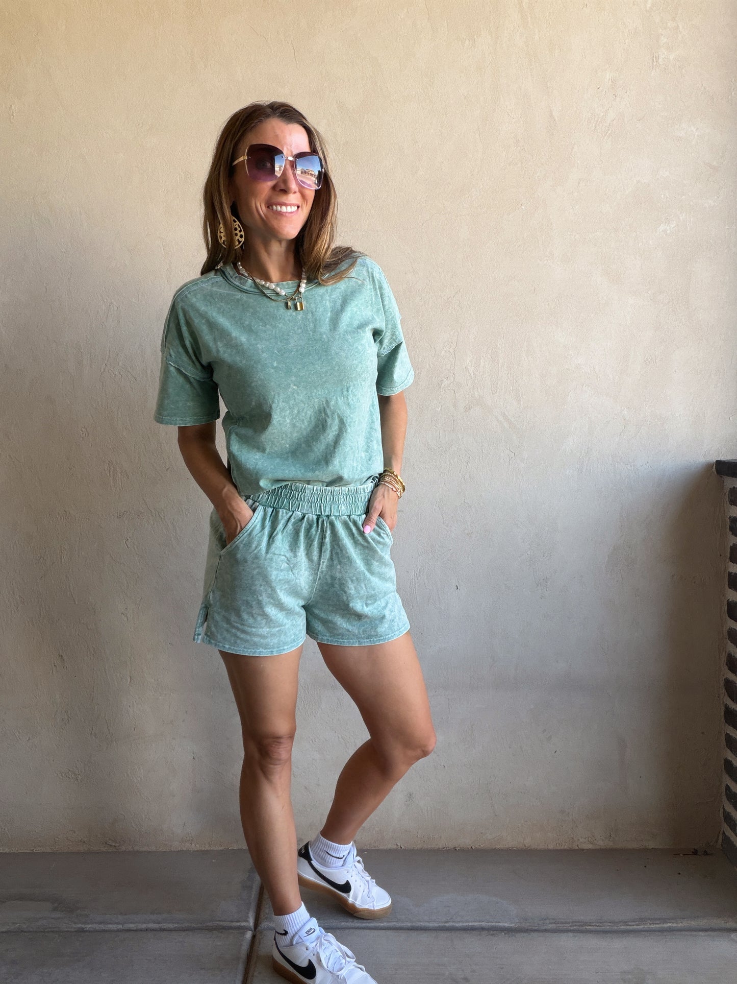 Zara Mineral Washed Set in Sage