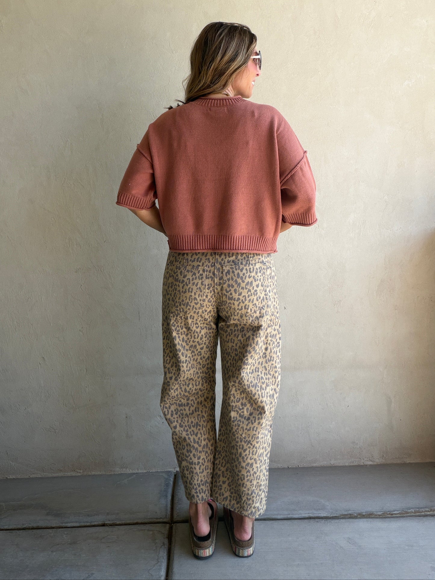 Becca Leopard Barrel Pants