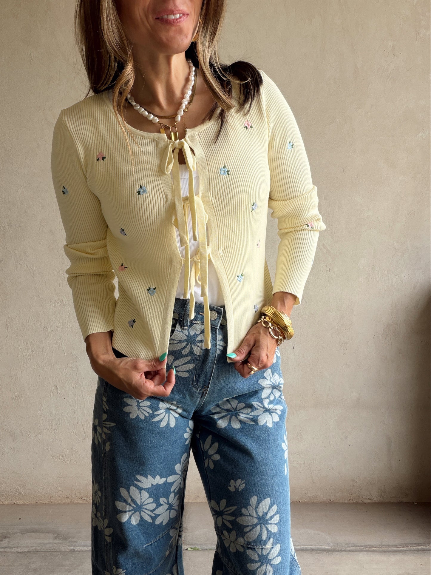 McKell Ribbed Top in Butter Yellow