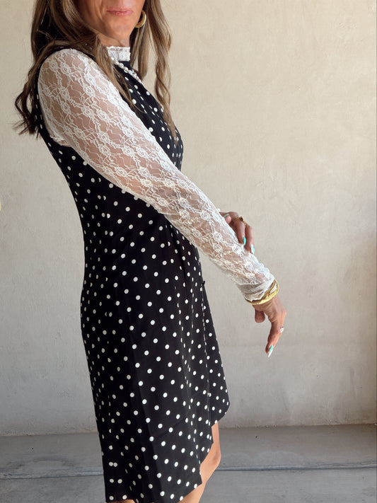 Liza Mesh Lace Top in White