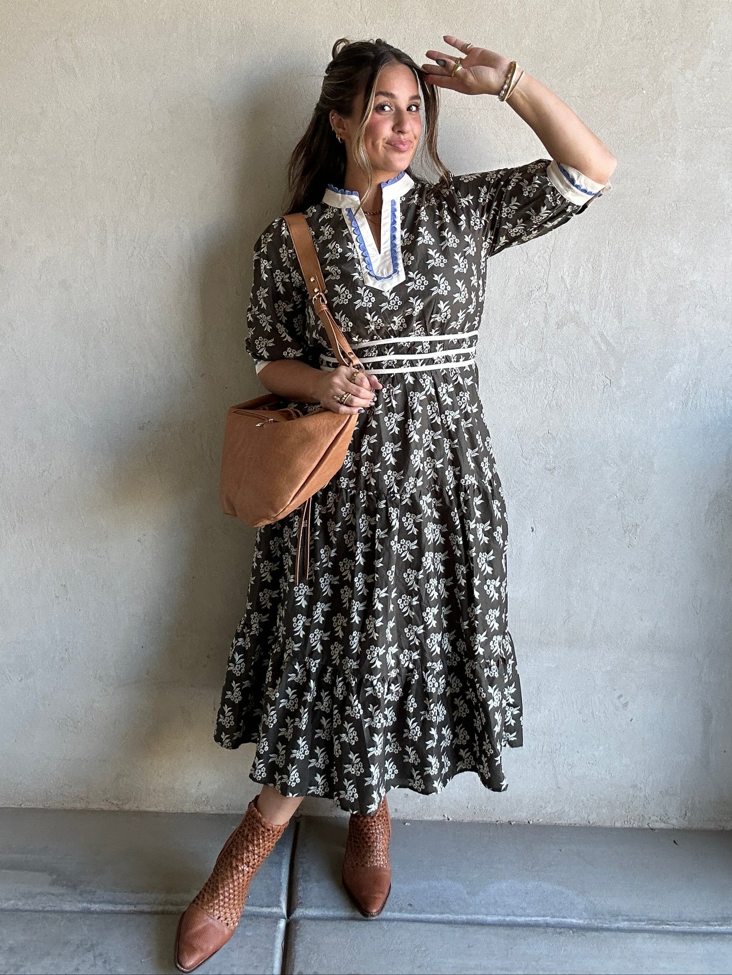 Kate Dress in Mineral Washed Charcoal