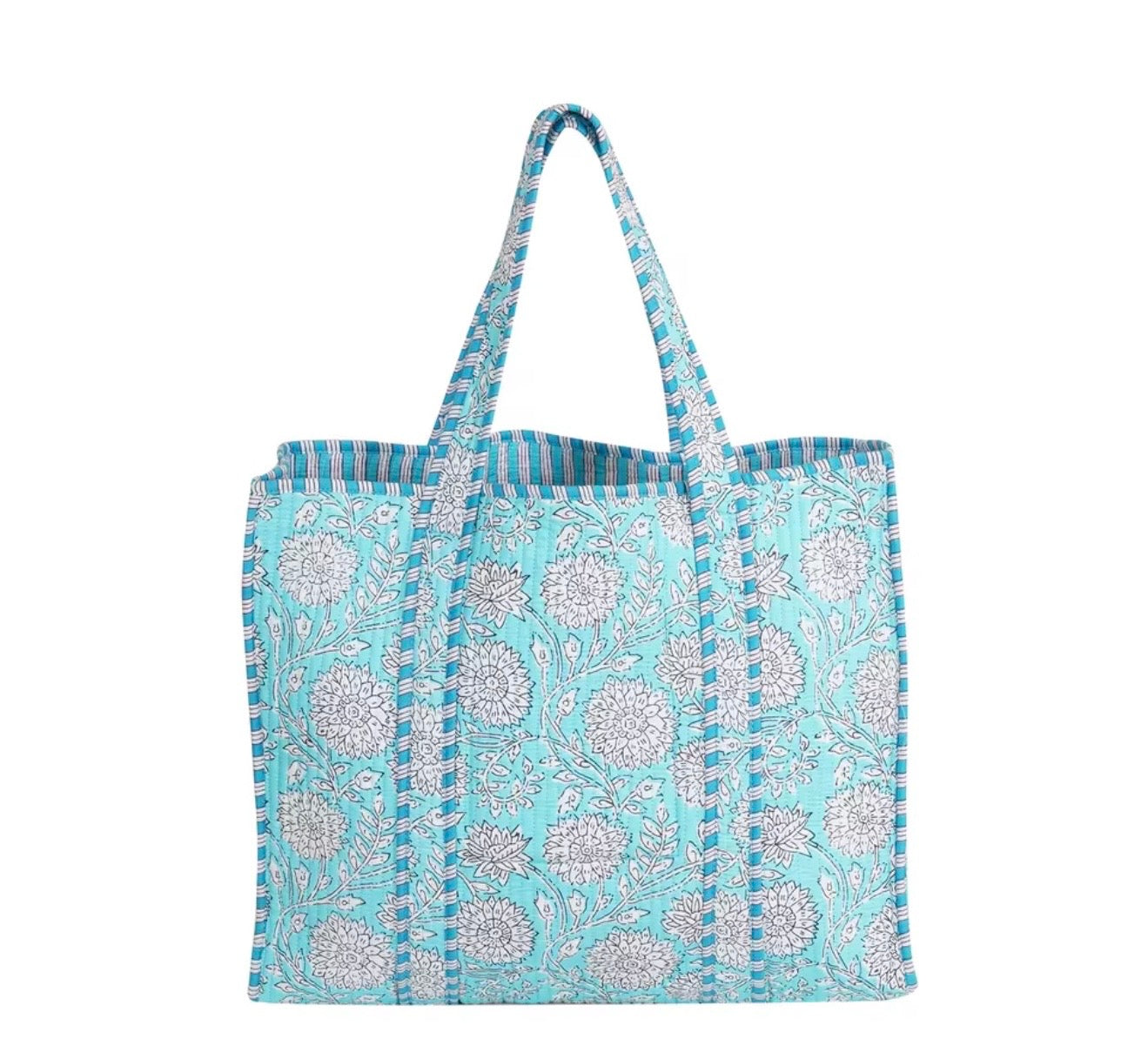 PREORDER | Mindee Quilted Bag – Aqua | Ships Mid-October