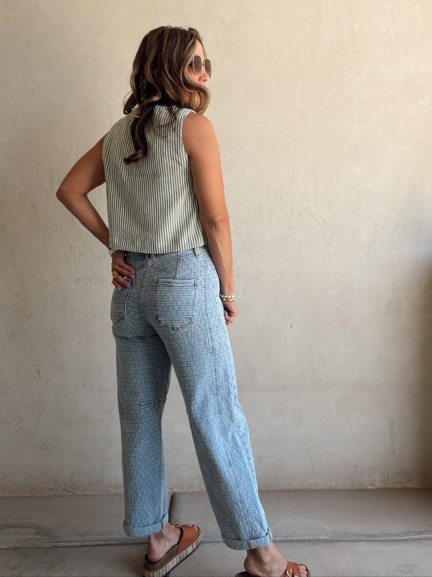 Lilly Light Wash Barrel Jeans