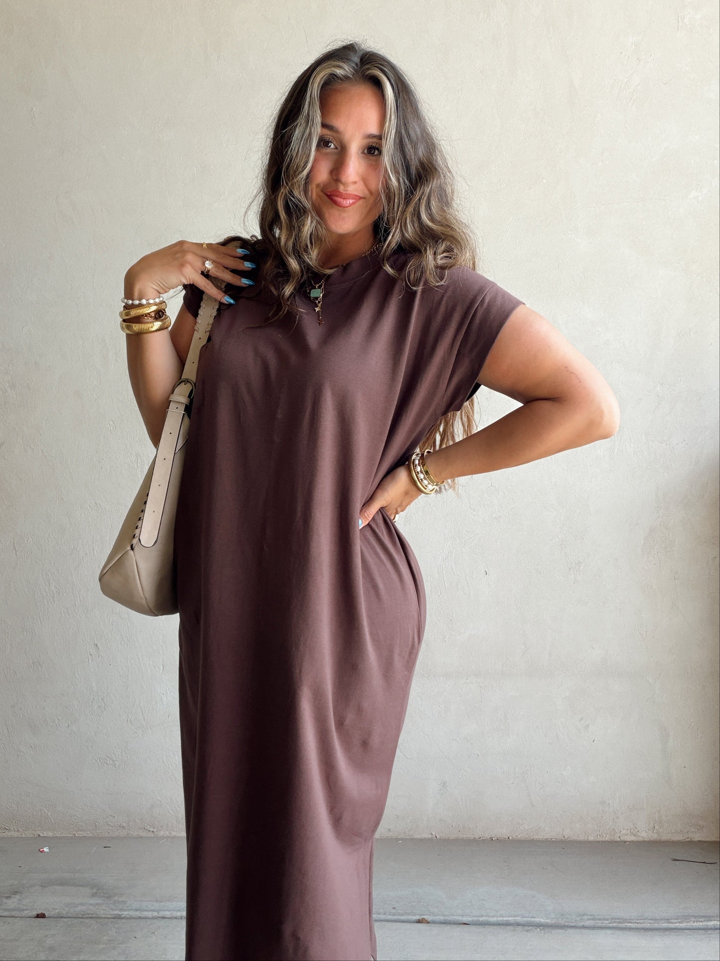 Mindi Dress in Brown