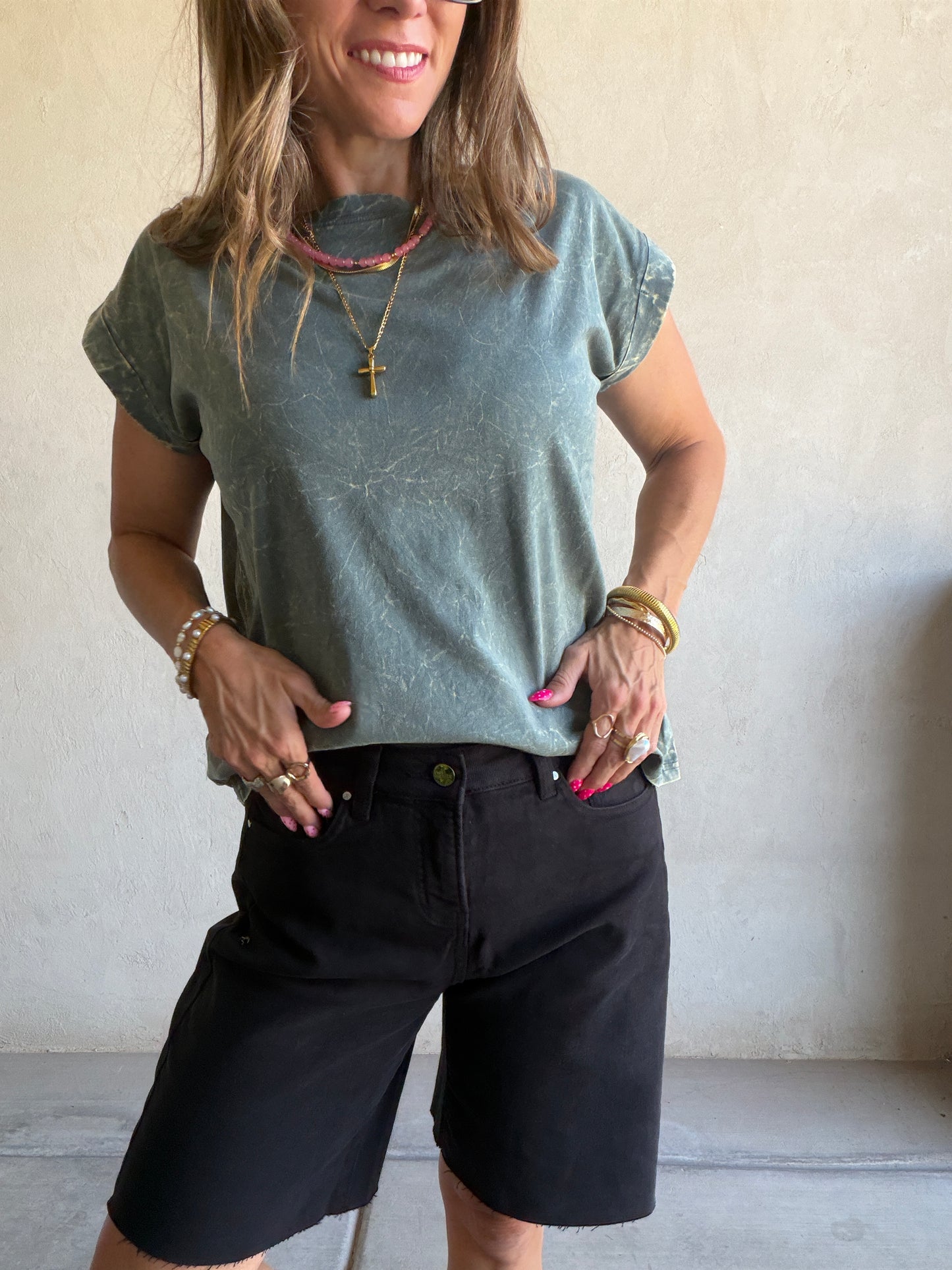 Charity Bermuda Shorts in Black