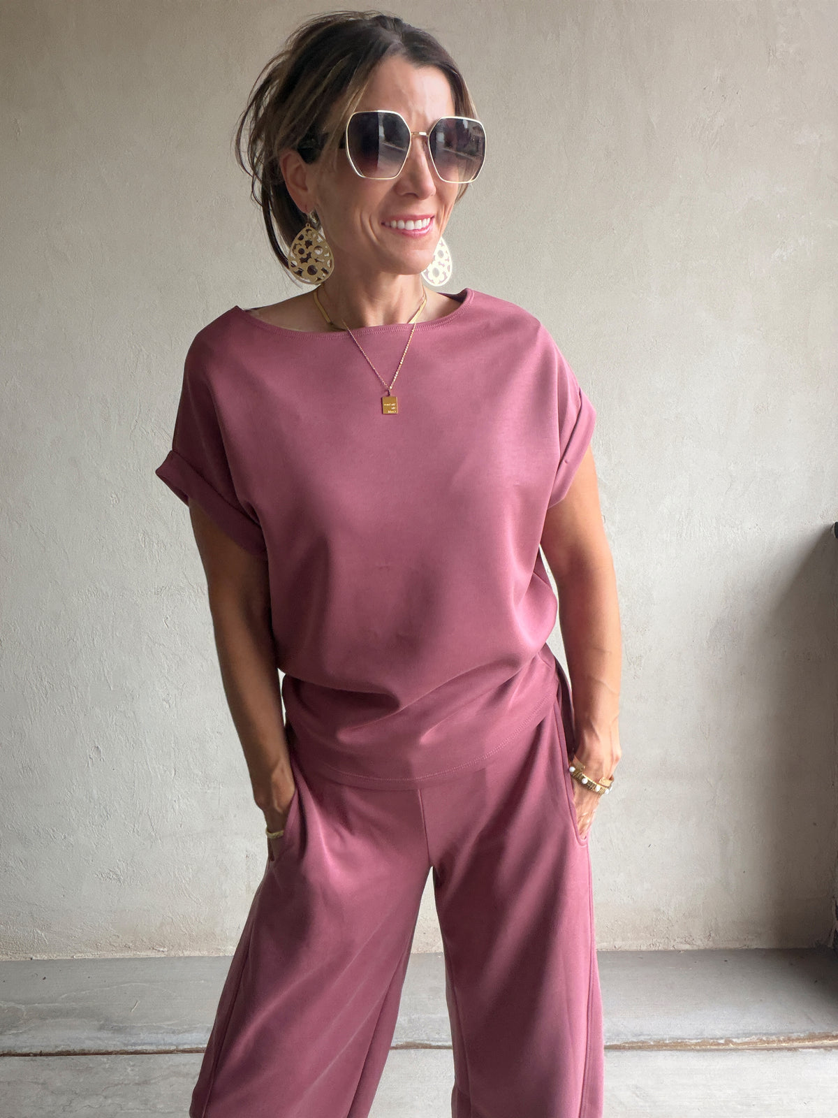 Keri Set in Dusty Rose