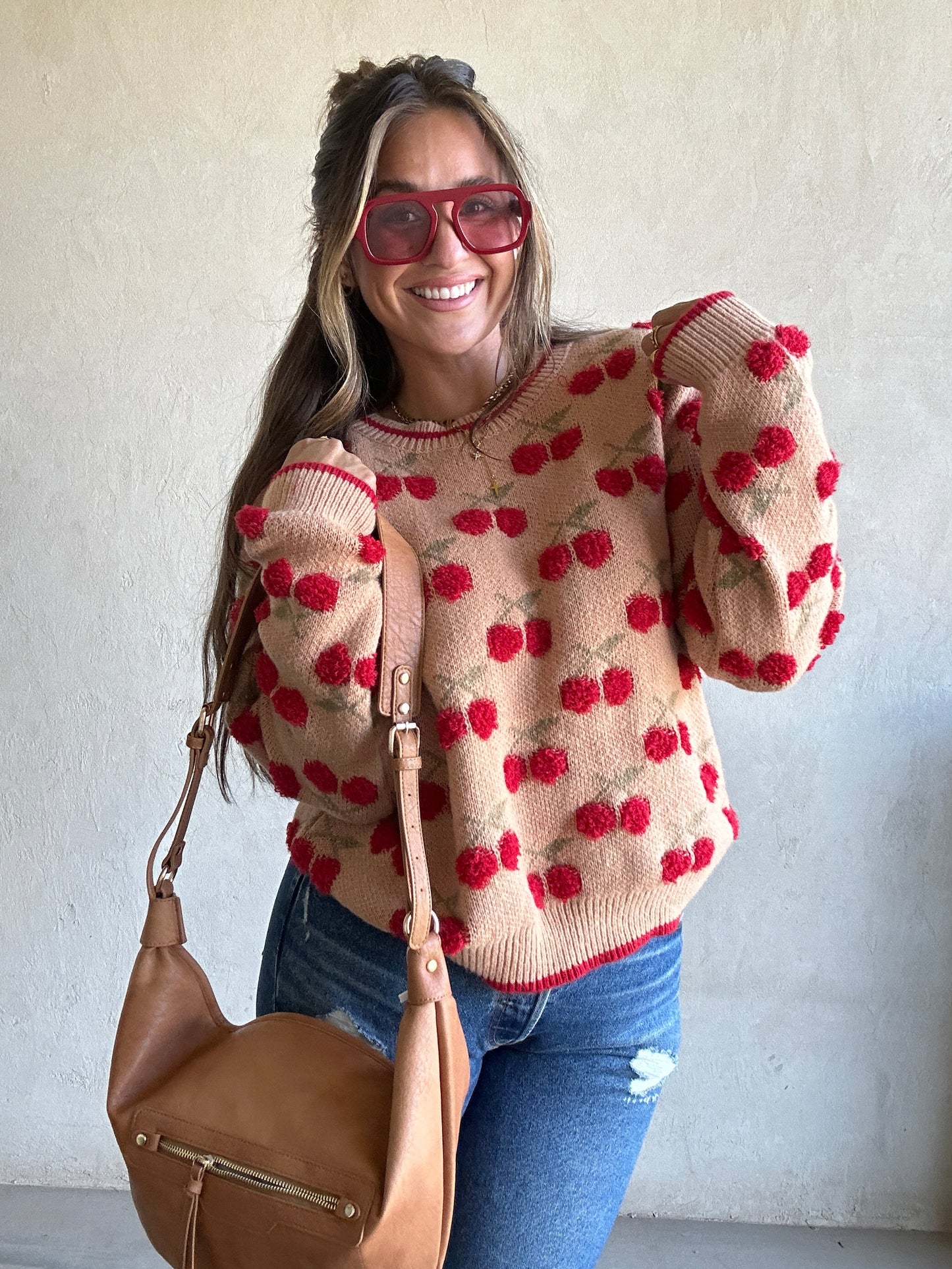 Cherry Sweater in Camel