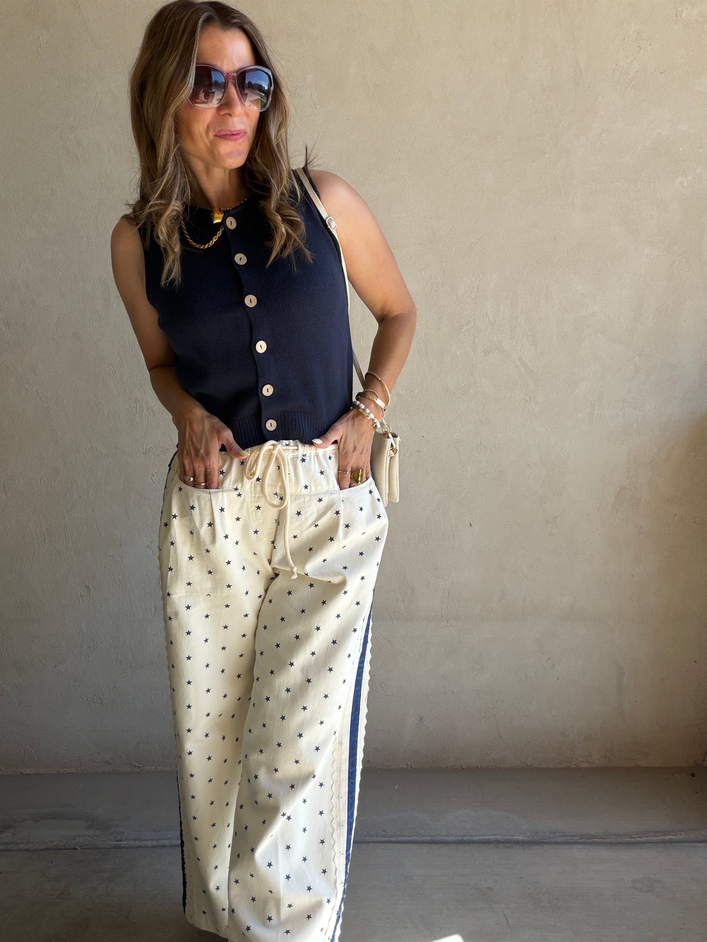 Alana Star Pants in Cream