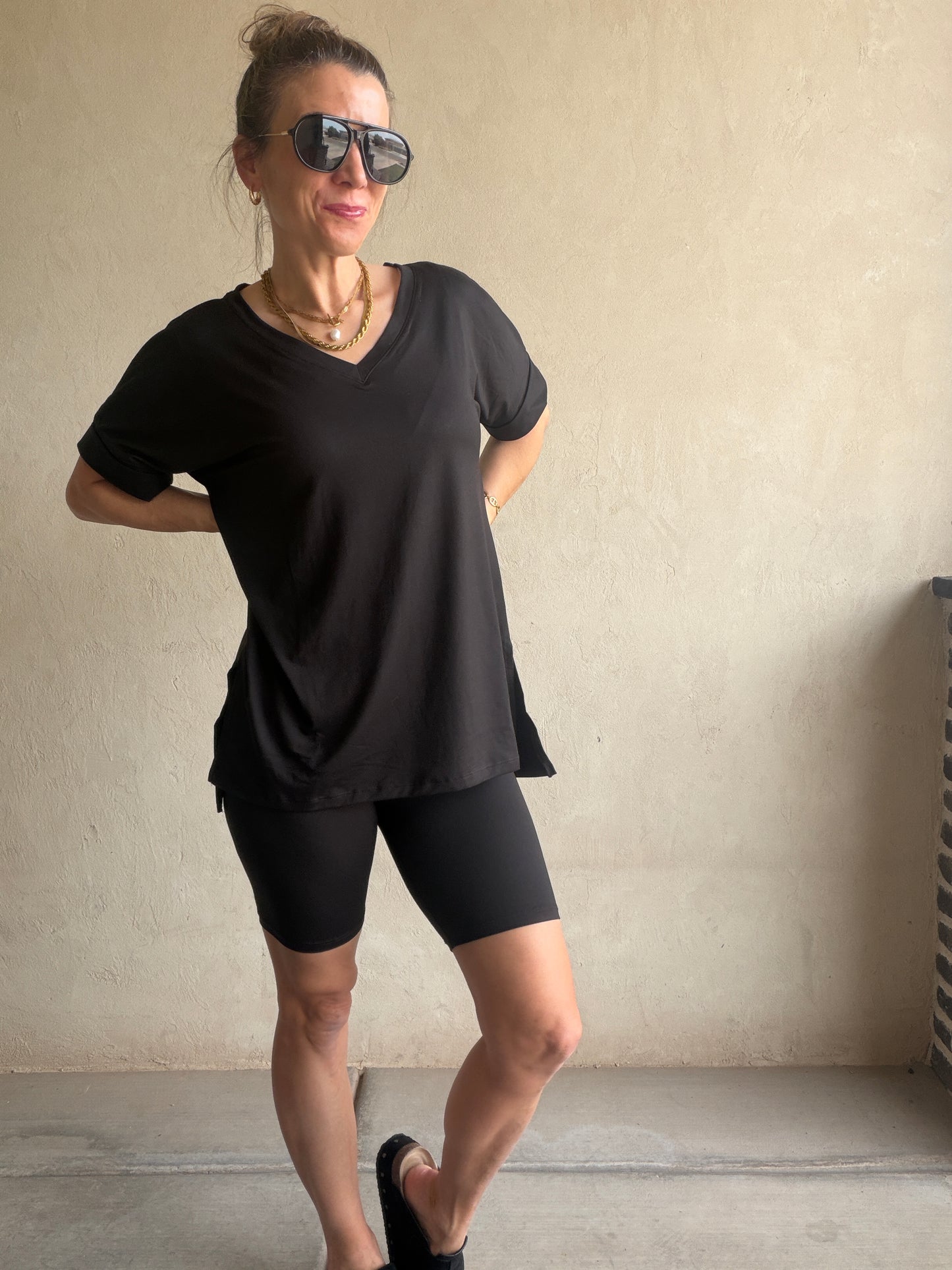 Jillian Heavenly Biker Set in Black