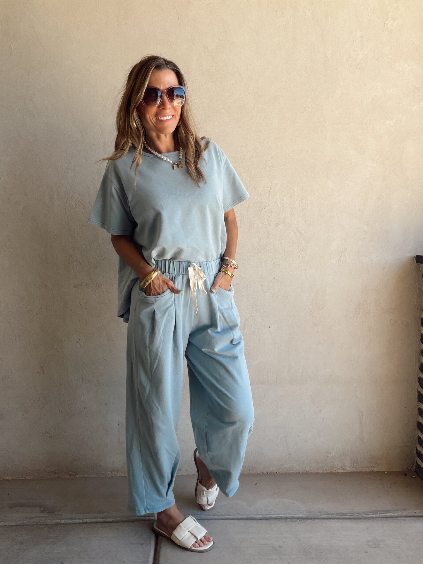 Kenna Set in Dusty Blue