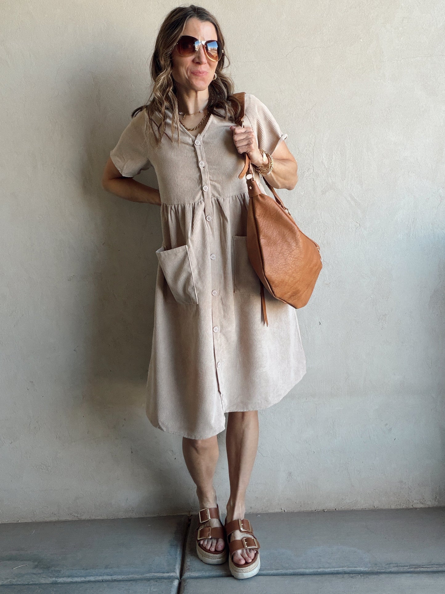 Leah Vegan Hobo in Camel