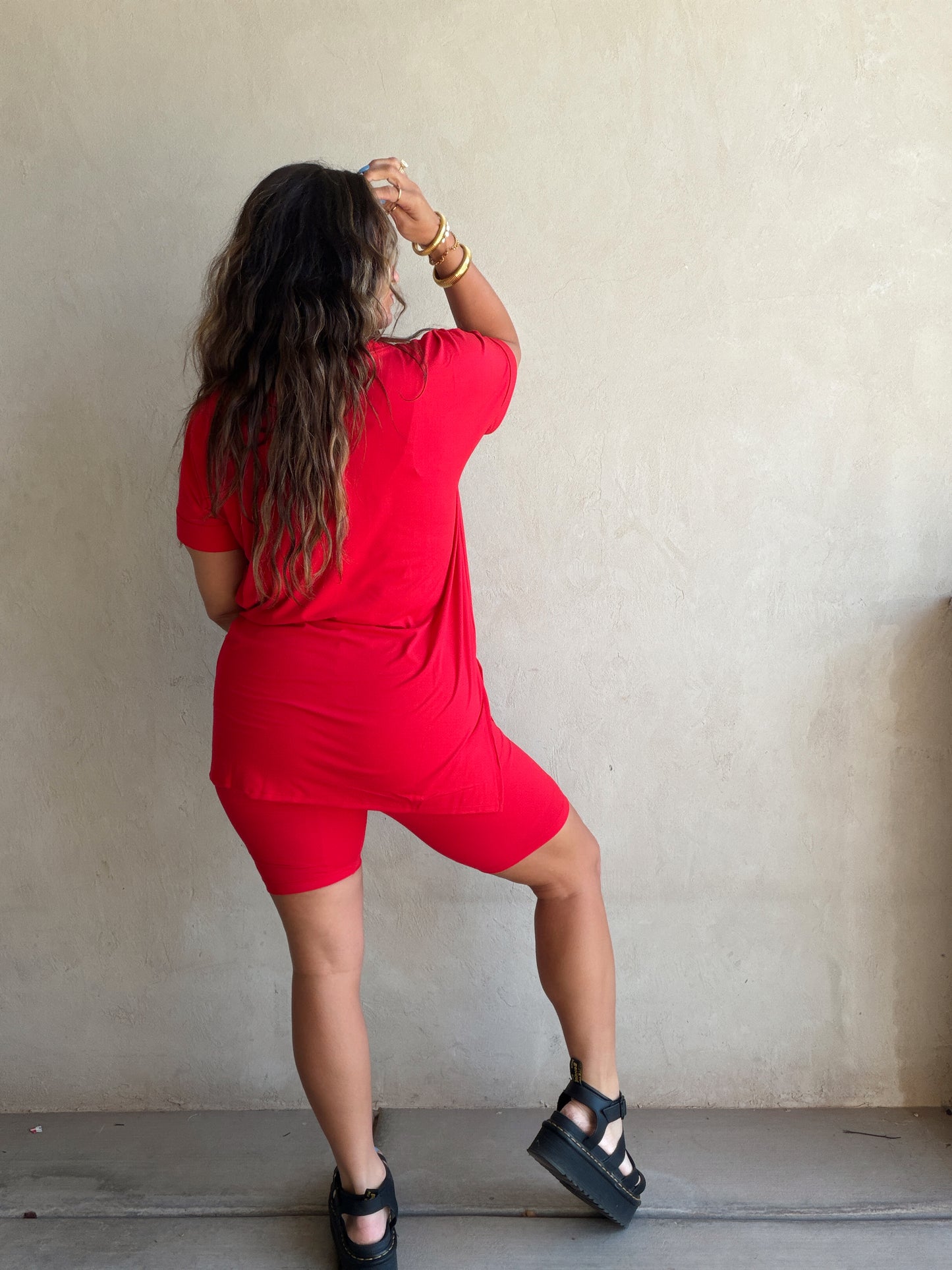 Jillian Heavenly Biker Set in Red