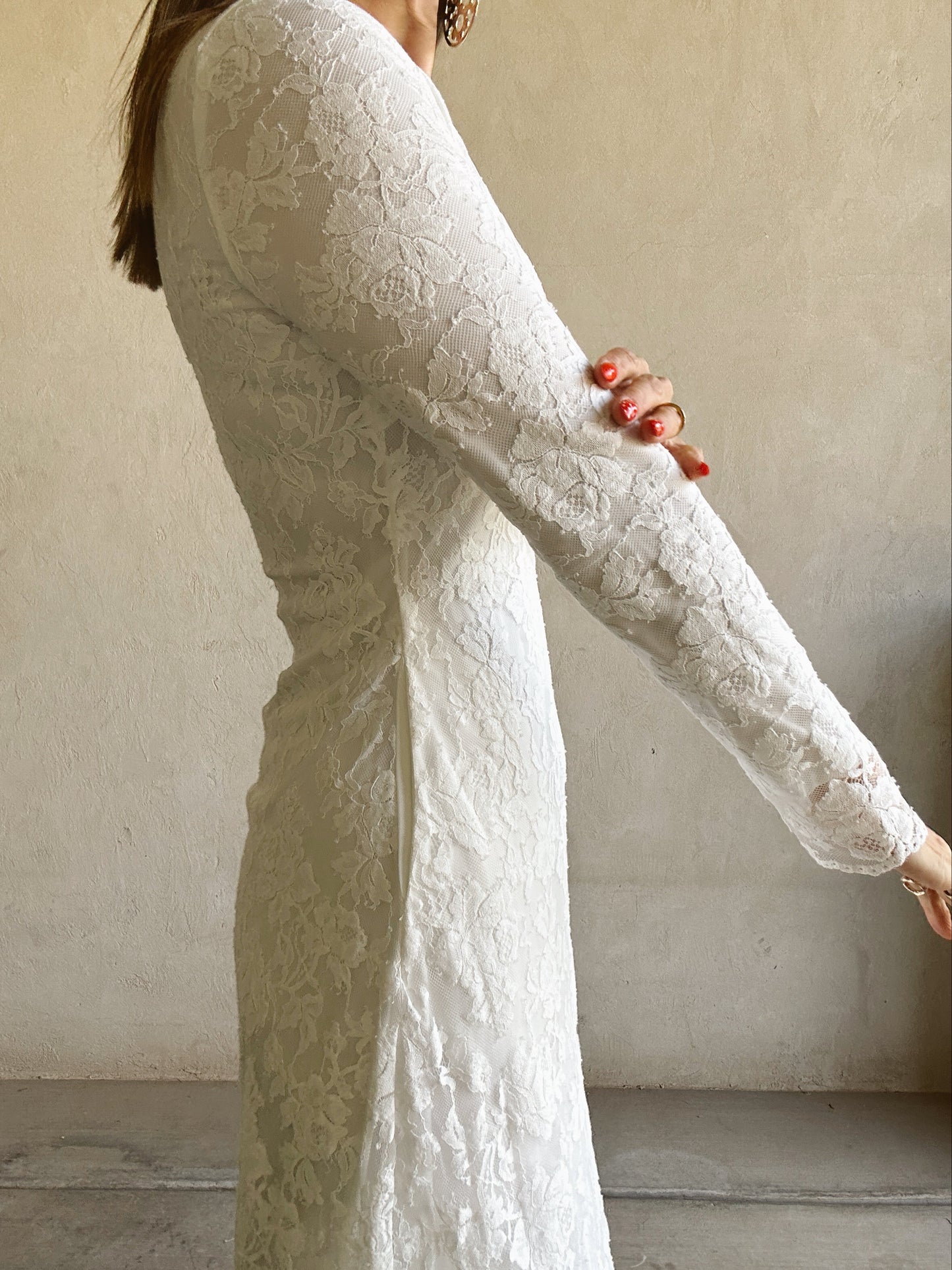 Kaylin Lace Dress in White