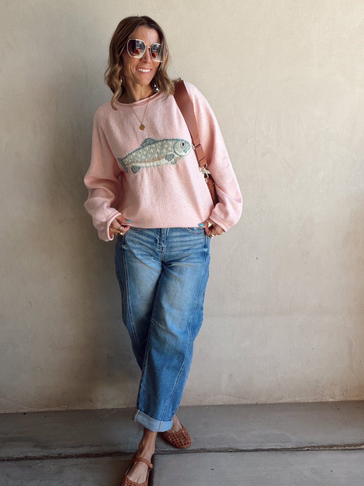 Tina Trout Sweater in Pink