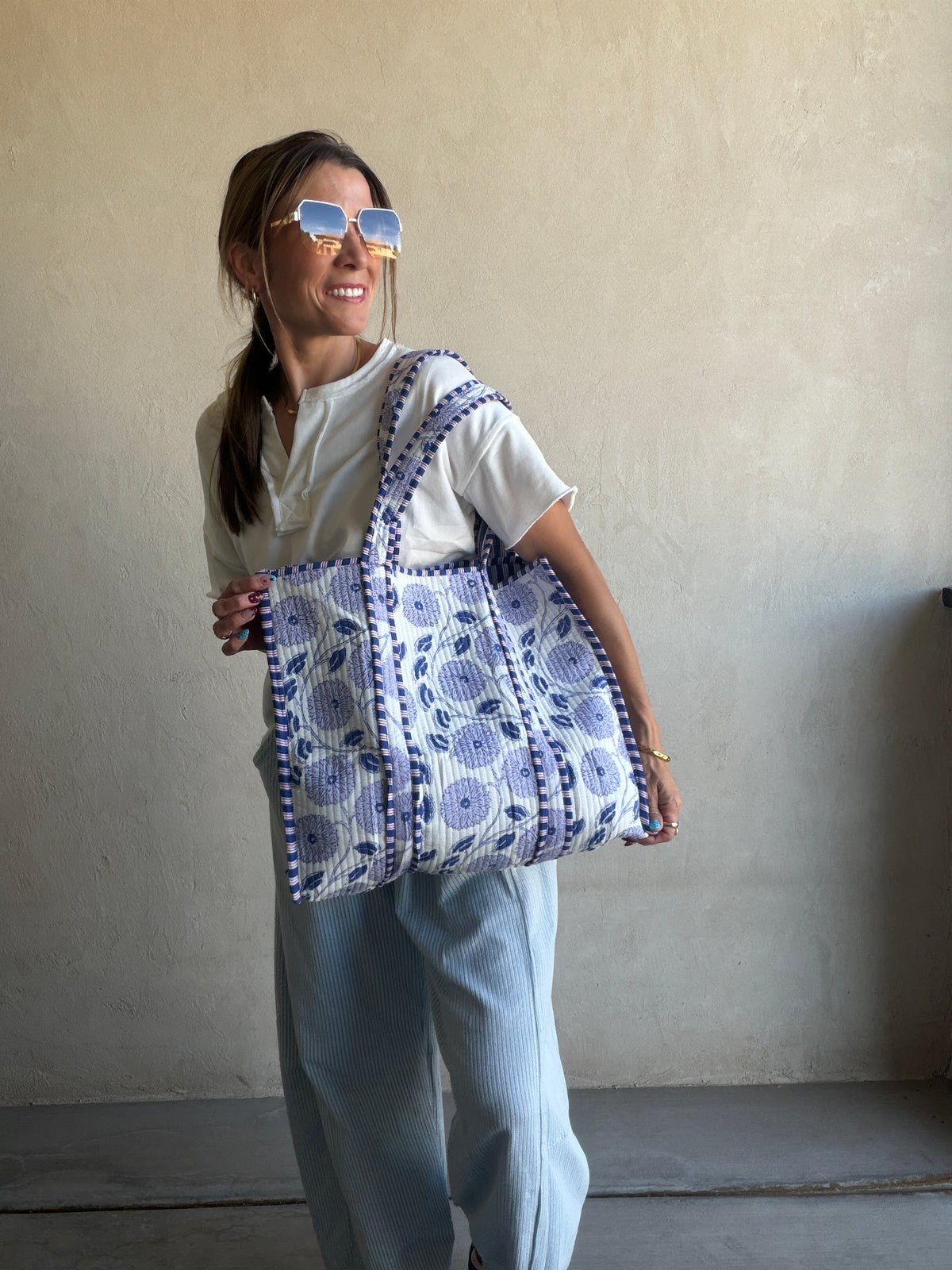 Mindee Quilted Bag – Blue & Dreamy Periwinkle
