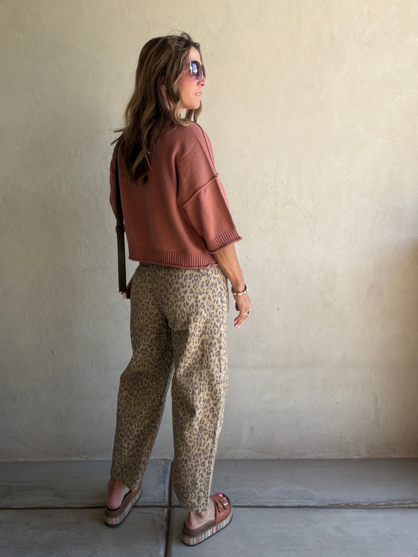 Becca Leopard Barrel Pants