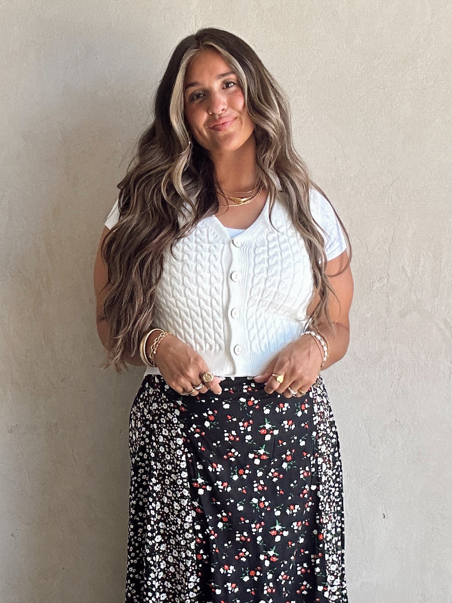 Capri V-Neck Vest in White