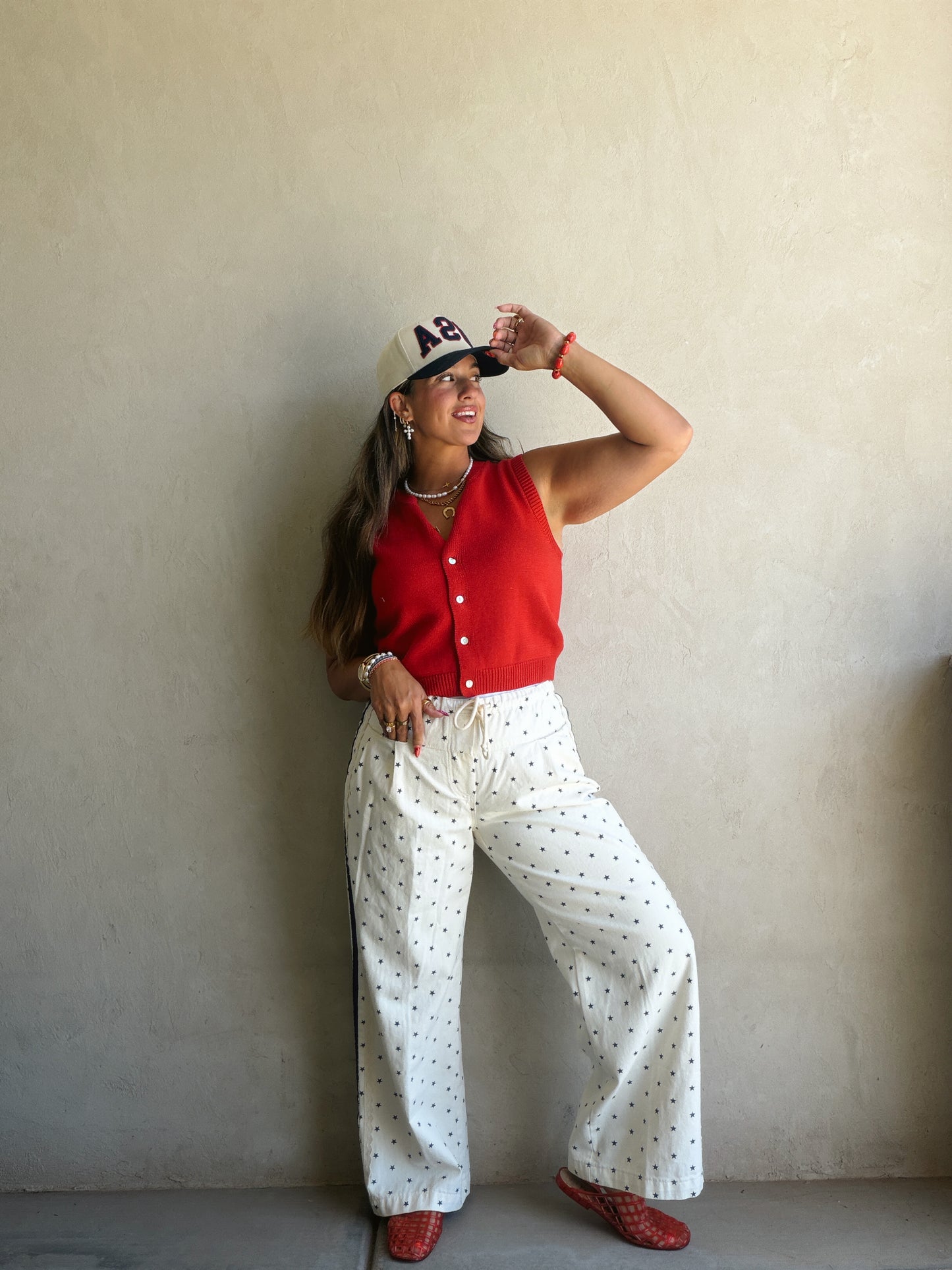 Alana Star Pants in Cream