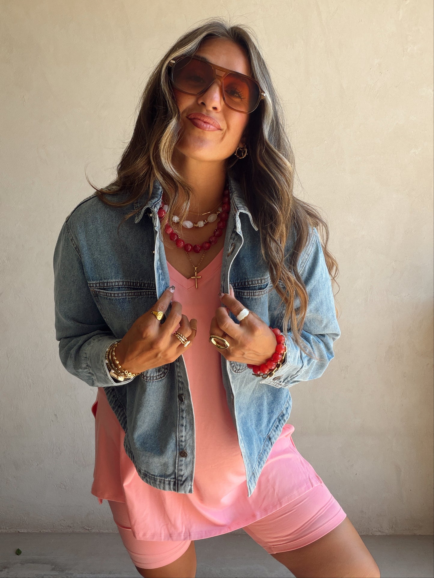 Bree Cropped Medium Wash Denim Jacket