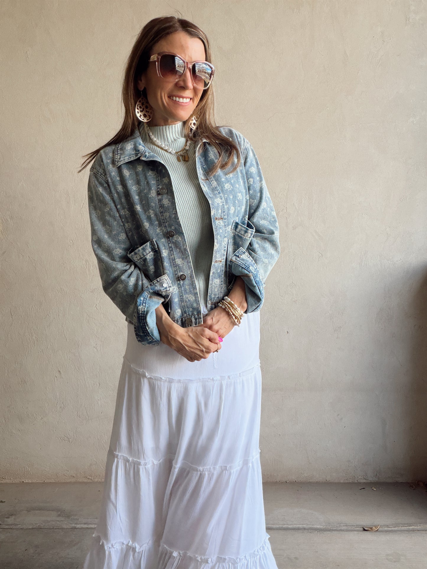 Angie Mock Neck Top in Mint