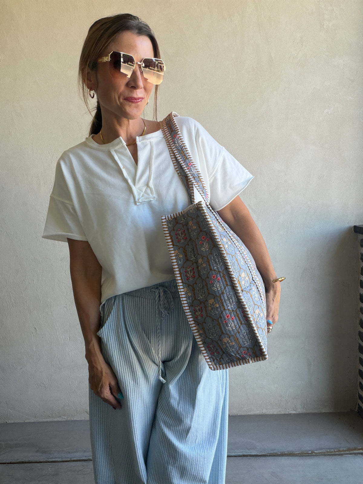 Mindee Quilted Bag – Gray PREORDER Ships end of October