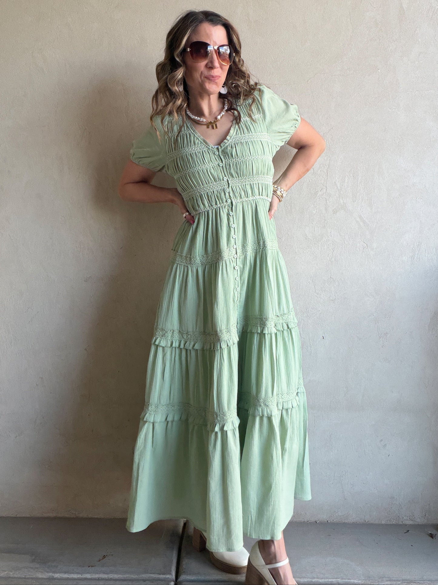 Brandy Dress in Green