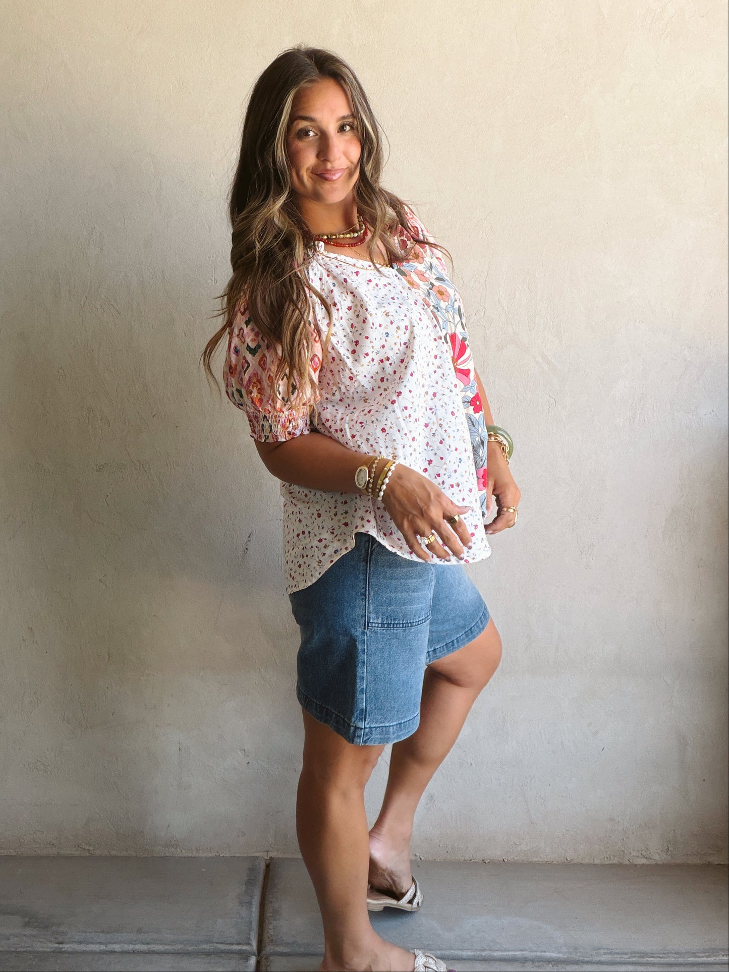 Finley Floral Top in Multi