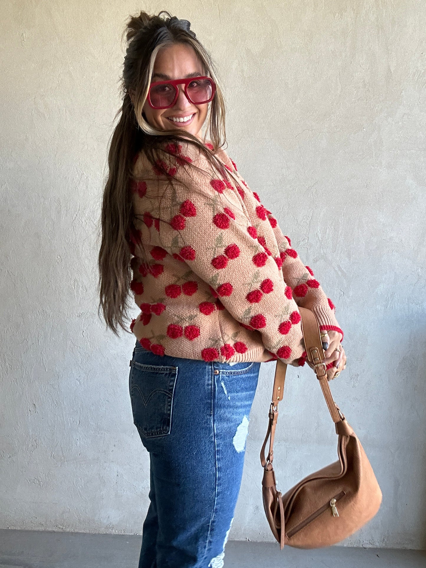 Cherry Sweater in Camel