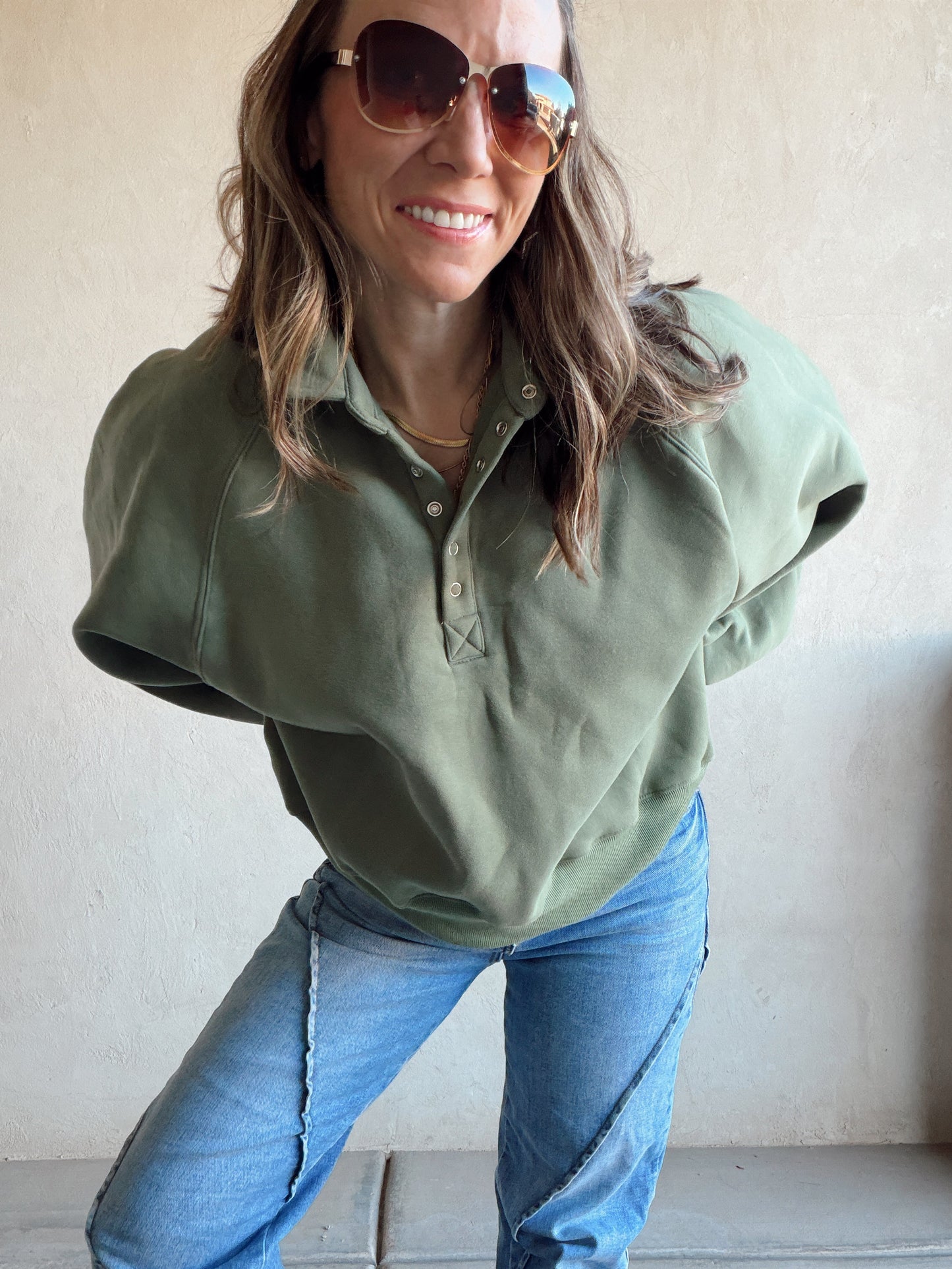 Kaylani Sweatshirt in Olive