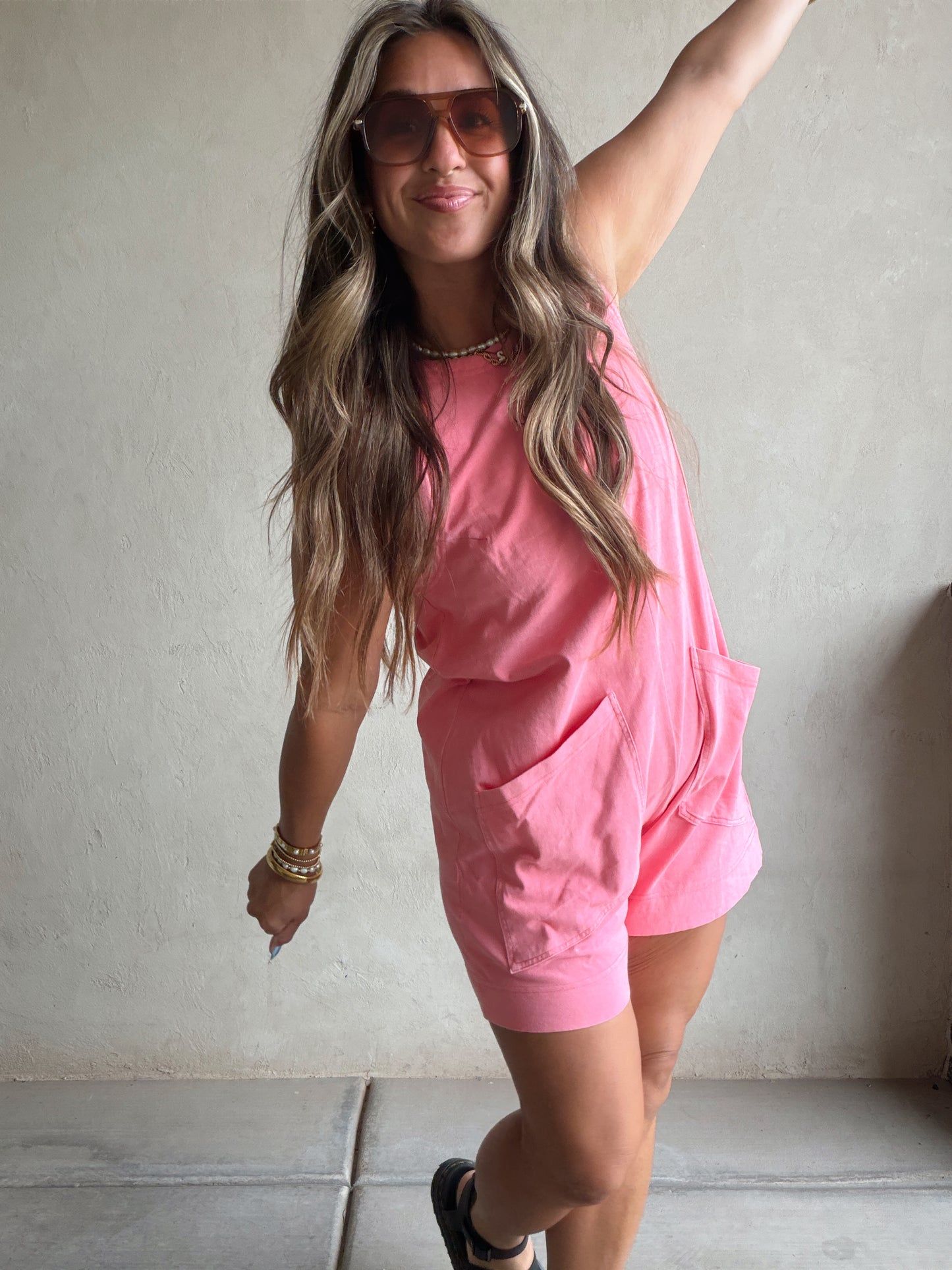 Lynae Romper in Pink