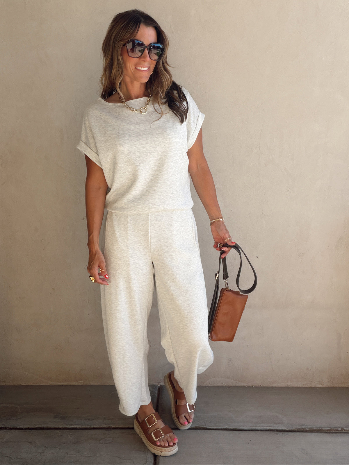 Keri Set in Light Heathered Gray