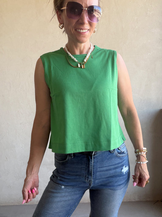 Melissa Tank in Kelly Green
