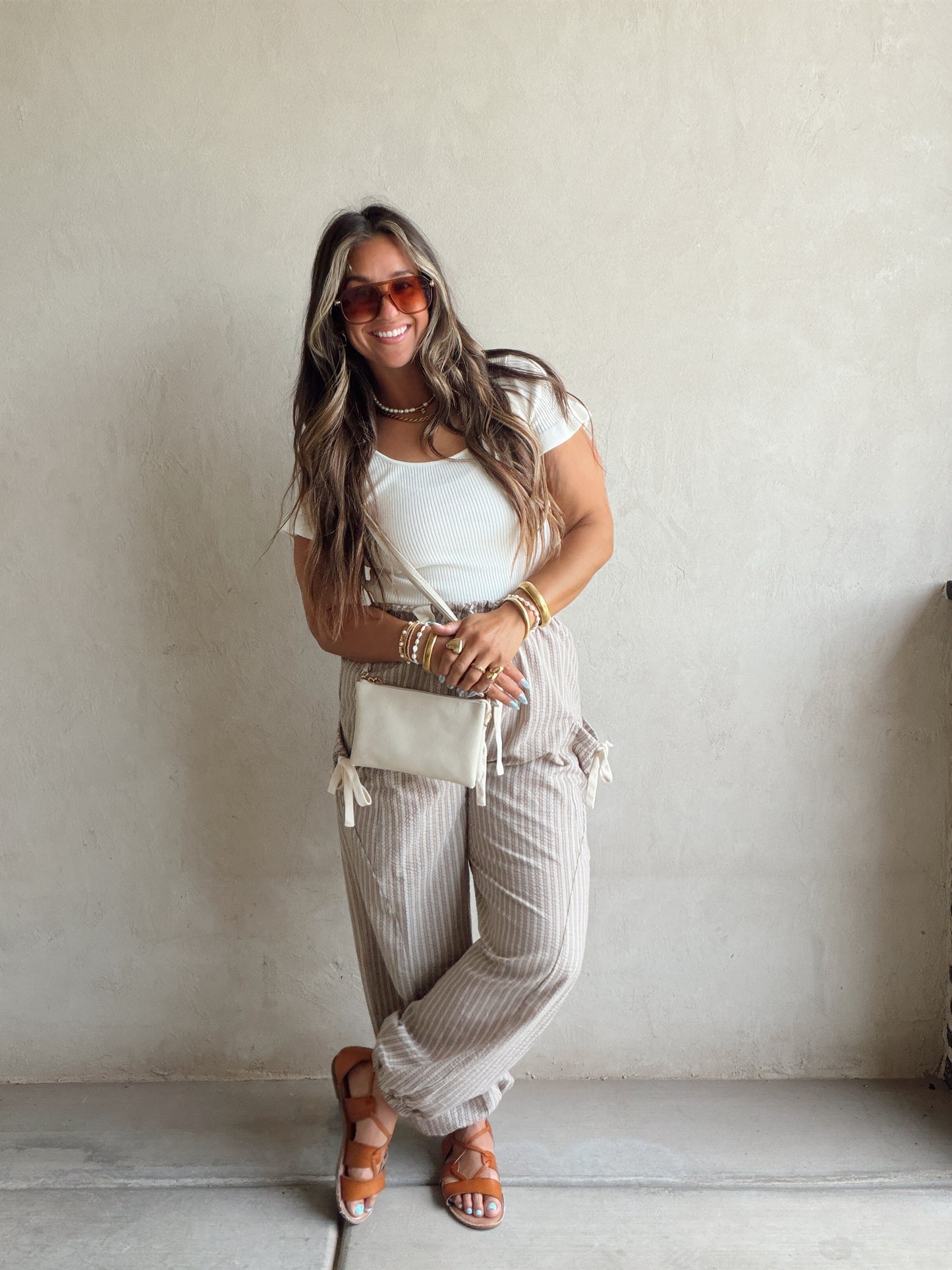 Anna Parachute Pants in Brown