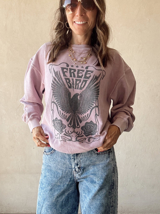 Vintage Free Bird Sweatshirt in Lilac