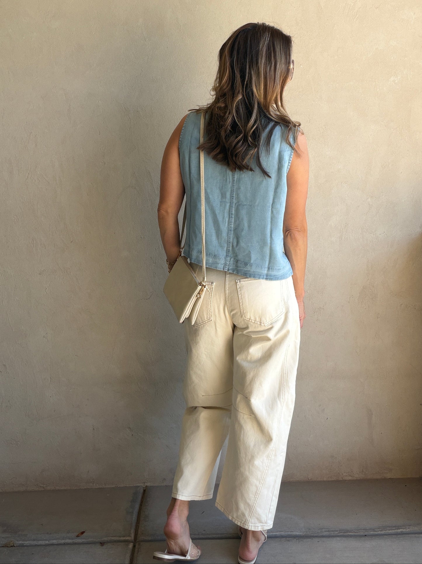 Cassy Barrel Pants in Cream