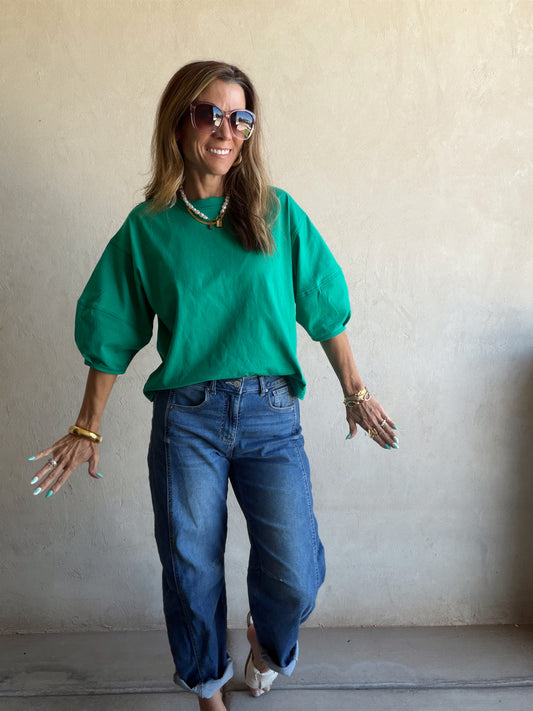 Jenelle Top in Kelly Green